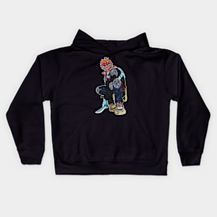 Dreadlock swordman cyberpunk Kids Hoodie